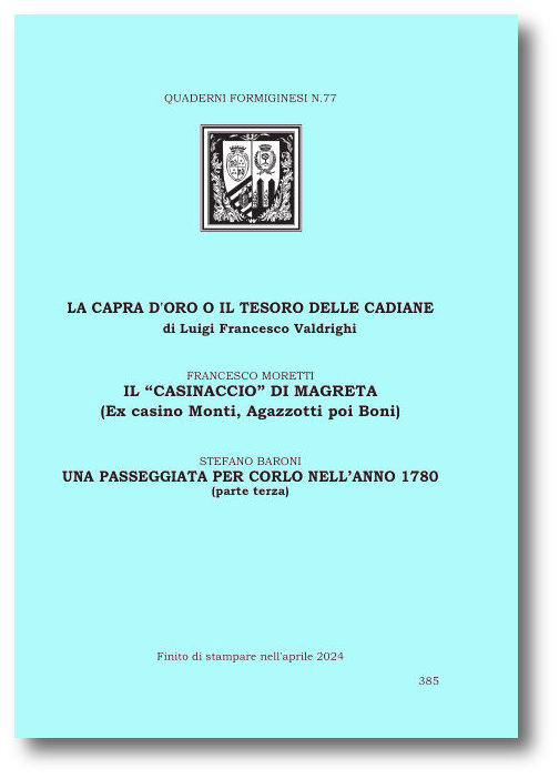 copertina Quaderni Formiginesi N. 77