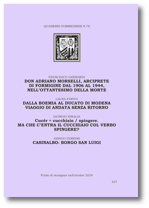 copertina Quaderni Formiginesi N. 78