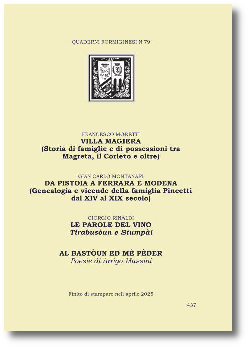 copertina Quaderni Formiginesi N. 79